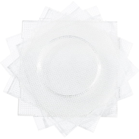 4PCS 5mm Fuse Beads Boards, Large Clear Pegboards Kits, Plastic Bead Boards (4)