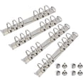 thumbnail image 1 of 4PCS 6-Ring Binder Mechanism A6 Notebook Mechanism Replacement Kit Iron Clip Ring Binder with Screws Nuts for Loose Leaf Notebook Planner Binding Accessories Inner Diameter:3cm for DIY, 1 of 9