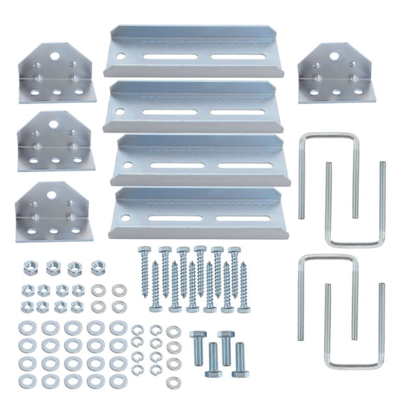4PCS 8" Galvanized Adjustable Swivel Top Bunk Brackets Kit For 2x4 Boat Trailer