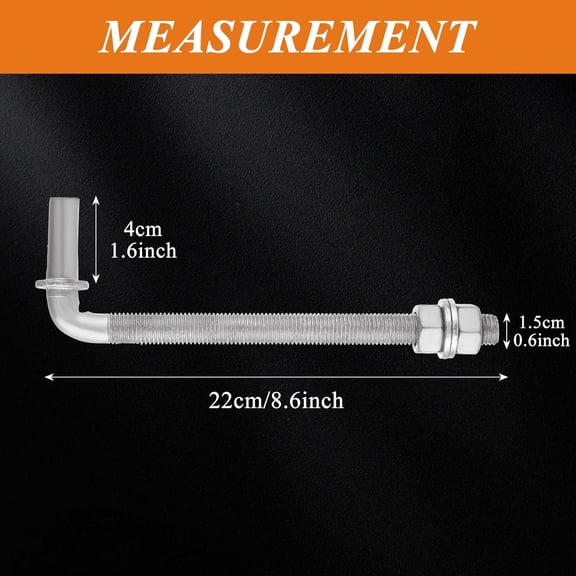 4PCS 8" J Bolt Gate Hinge J-Bolt Chain Link Fence Gate Hinge Heavy Duty Threaded Hinges for Cattle Corral Panels$$Tools & Hardware Other