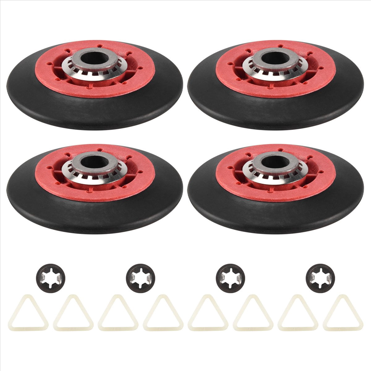 4PCS 8536974 Dryer Drum Roller Fit for , - Replaces 8536974, 8536973, W10314171, WPW10314173, PS11752609