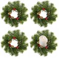 thumbnail image 1 of 4PCS 9''Mini Christmas Wreaths, with Ribbon Bows, Red Berry & Gold Ball, Small Wreath Hanging for Wall Farmhouse Window Front Door Xmas Decor, 1 of 12