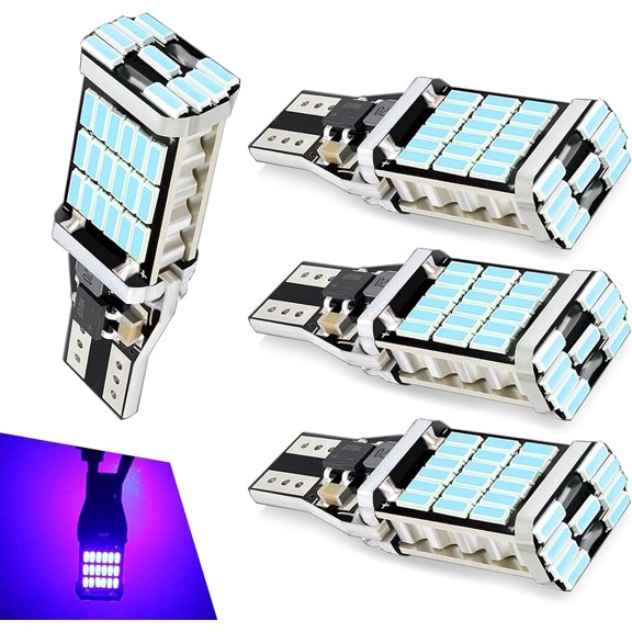 4PCS 921 LED Reverse Lights, 6500K High Brightness T15 4014 45SMD Brake Bulbs, Waterproof 921 LED Brake Light Brake Turn Signal Backup Light, Universal Replacement Bulb for Most Cars (Blue)