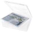 thumbnail image 1 of 4PCS A4 Portable Project Cases, Transparent Scrapbook Paper Storage Box, Plastic Documents Holder, Paper Accessories Organizer for Home, Office, School, 1 of 6