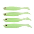 4PCS AR48 75mm/3.2g T Tail Soft PVC Bait Double Colors Jigging Wobblers