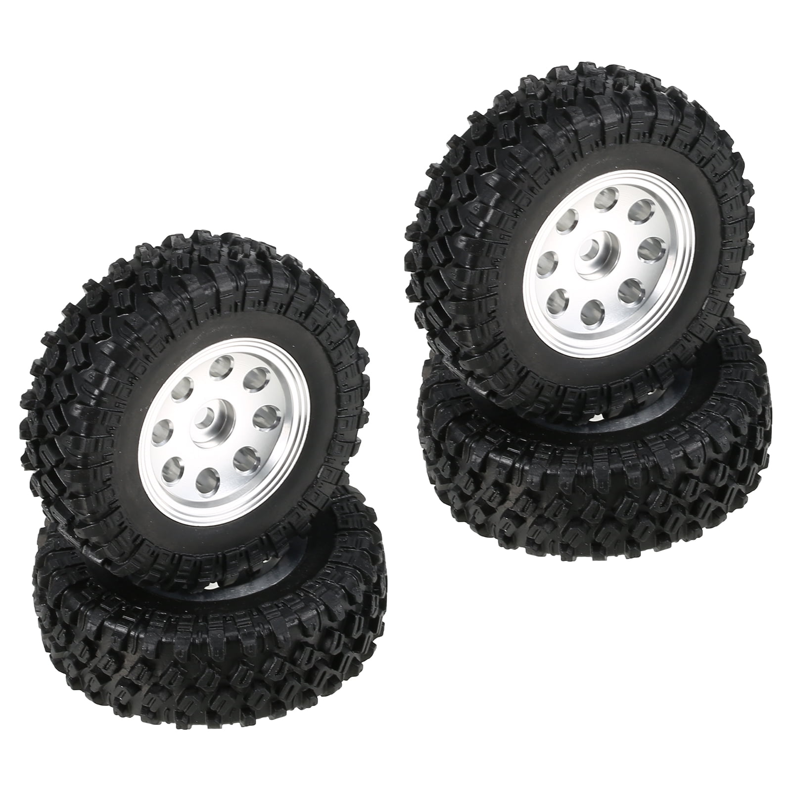 4PCS AUSTAR 48 18mm RC Car Tires with Aluminum Alloy Wheel Rim for