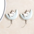 thumbnail image 1 of 4PCS Adhesive Coat Hooks Key Holders,Creative Adhesive Cute Rabbit Key Hooks for Bathroom Dormitory Kitchen,Home Storage Utility Wall Decorations for Hanging Hat,Key,Towel,Scarf,Bags,Punch Free, 1 of 7