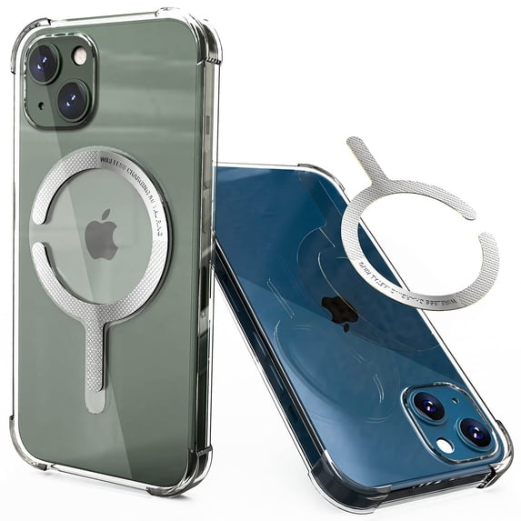 4PCS Adhesive Metal Ring Stickers for MagSafe, Thin Converter for Upgrade iPhone 12 13 14 Pro Max Mini Series Ordinary Phone Case Cover Adapter for Magnetic Wireless Charger Grip Mount Wallet