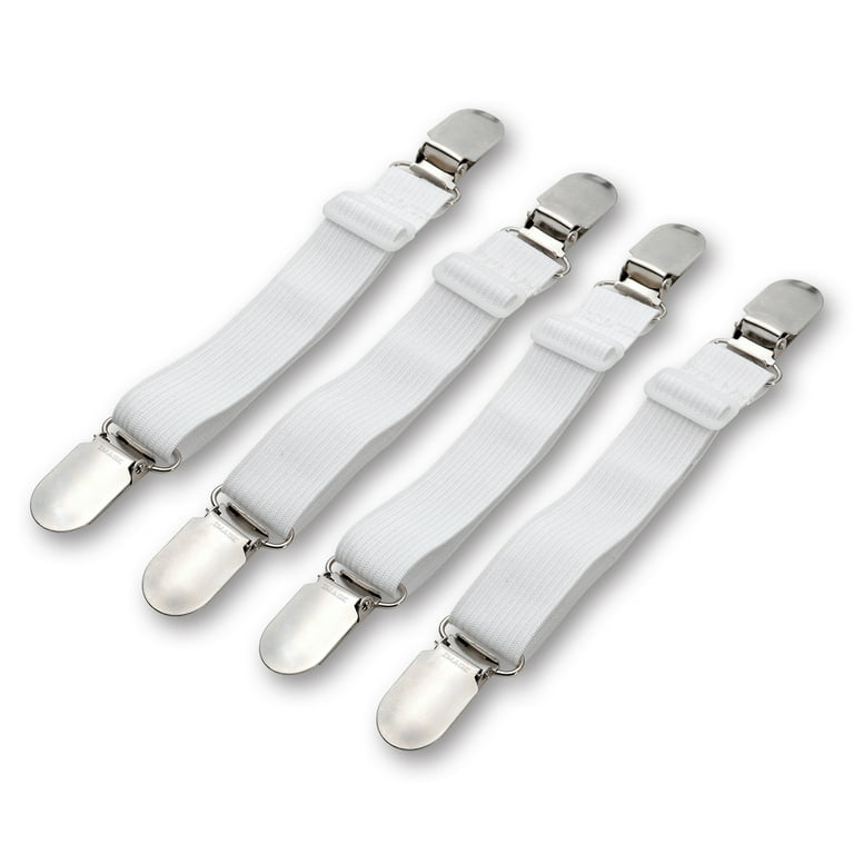4PCS Bed Sheet Straps Adjustable Fitted Sheet Cover Clips Anti-Slip Bed  Fastener Suspenders Elastic Bed Holder Accesssories