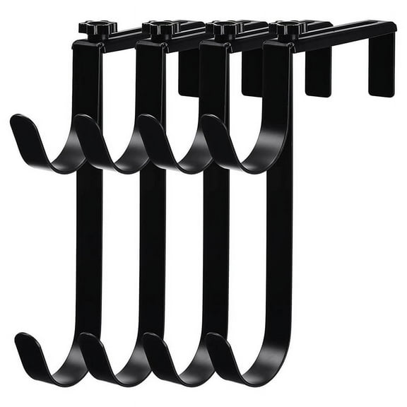 4PCS Adjustable Pool Pole Hangers, Metal Fence Hooks Tool Holder for Telescopic Poles Skimmers Nets Brushes