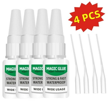 4PCS All-Purpose Superglue, Cyanoacrylate Nail Glue Magic Glue Shose Glue Welding High-Strength Glue Super Glue Gel, Strong & Instant Bond, Fast Dry, Repair Glue for Shoes, Ceramics, Porcelain, Metal,