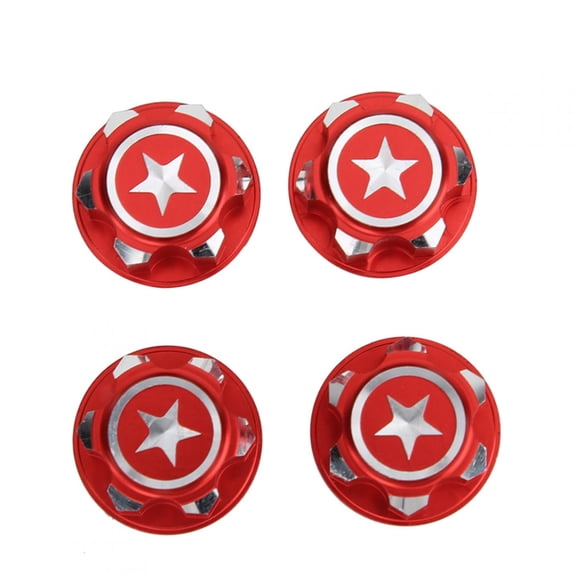 4PCS Aluminium Alloy Metal 17mm Hex Wheel Mount Nuts Set Fit for X MAXX Summit Traxxas RC Car(Red )