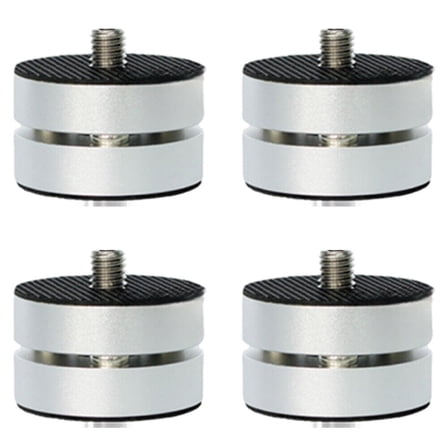 4PCS Aluminum HiFi Audio Amp Speaker Turntable Isolation Feet Equipment Base Pad