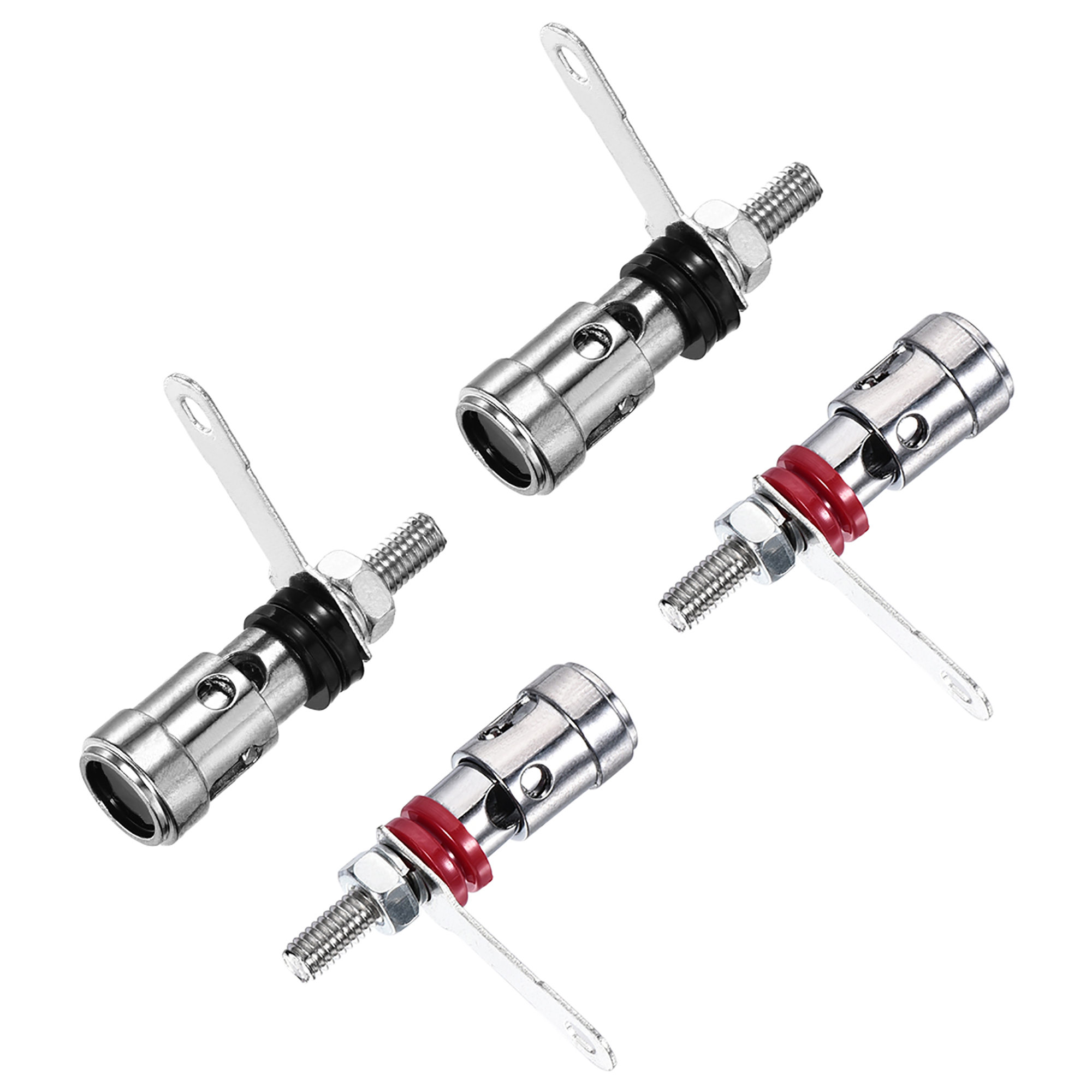 Terminale Per Altoparlanti 2 Vie Con Morsetti Placcati Oro E Piastra Da 3mm – 4 Pezzi Per Diffusori E Subwoofer