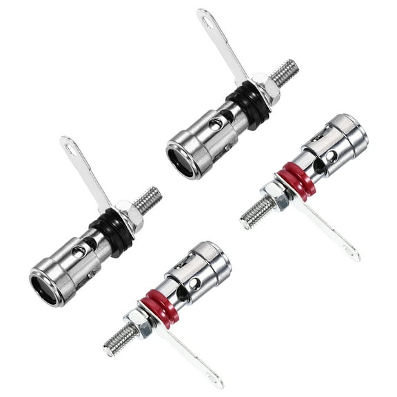 4PCS Amplifier Terminal Connector Binding Post Push Quick Type 36mm Spring Loaded Press Subwoofer Basket