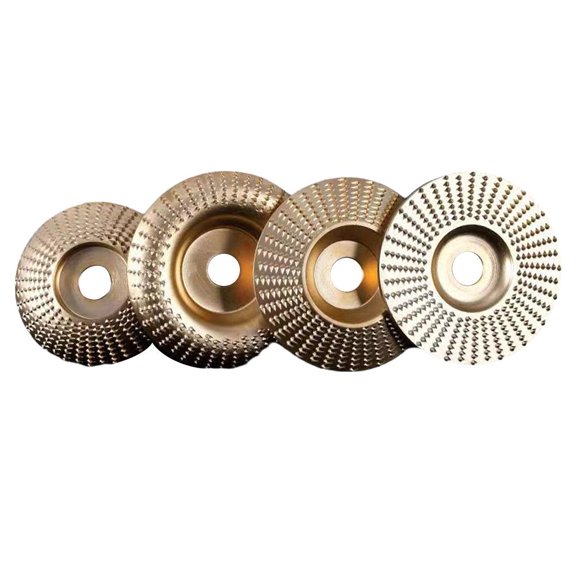 4PCS Angle Grinder Wood Carving Disc Set, 16mm Angle Grinder Attachments, Stump Grinder Tool Grinding Wheel Shaping Disc for Wood Cutting, Grinder Cutting Wheel Q7G3