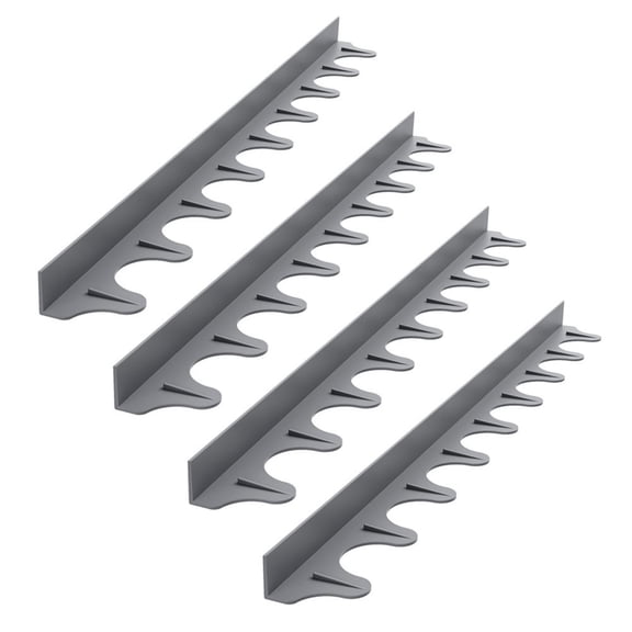 4PCS Anti-Slip Silicone Stove Counter Gap Covers 21*1.77inch Kitchen Accessories Heat Resistance Effortless Cleaning Gray