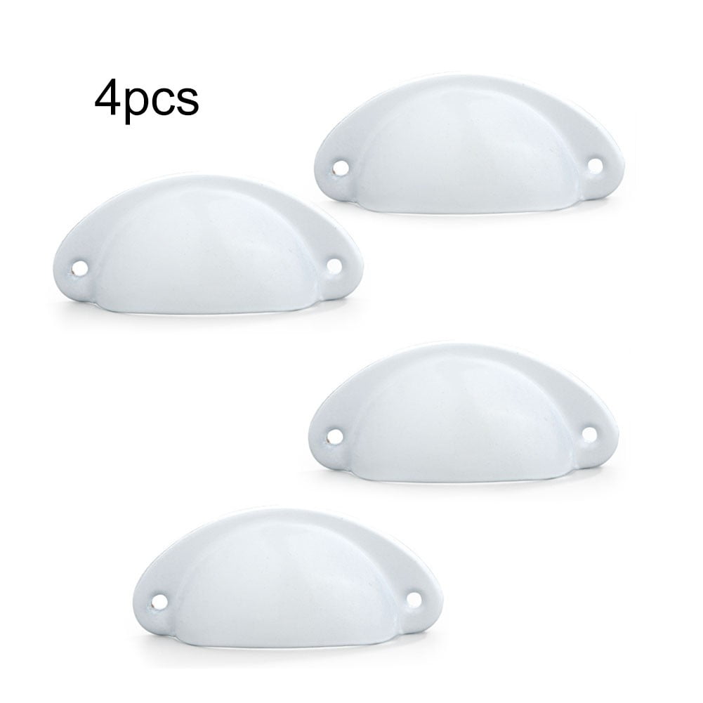 4PCS Antique Drawer Shell Handle Tin Sheet Retro Semicircle Home ...