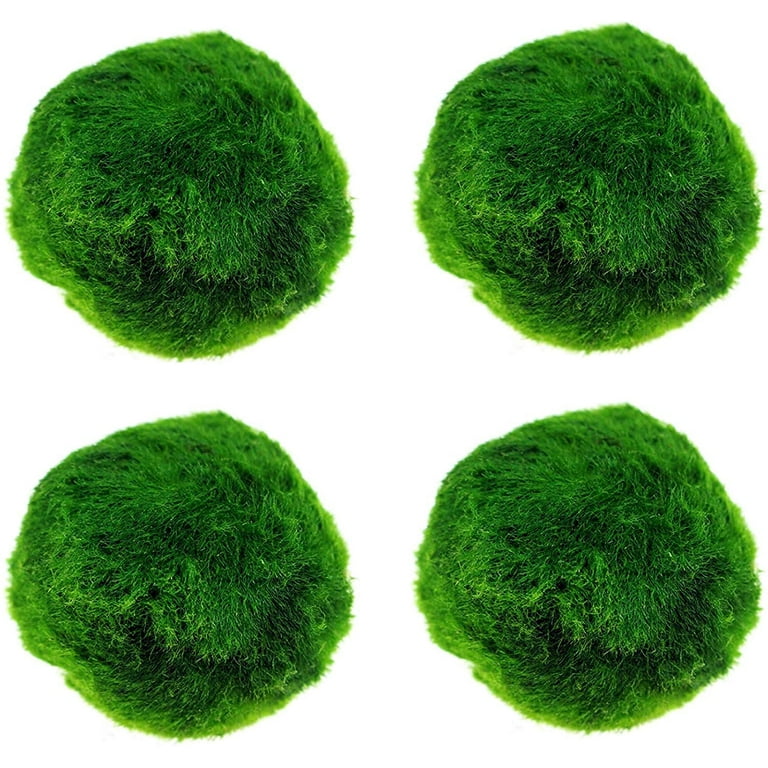 4PCS Aquarium Moss Balls, Artificial Aquarium Plants Green Moss