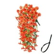 thumbnail image 1 of 4PCS Artificial Hanging Flowers for Outdoors Decoration, Faux Silk Hanging Plants Flower for Outside Garden Porch Window Home Decor, Garden Wedding Outdoor Decoration Morning Glory Artificial Flowers, 1 of 7