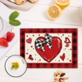 thumbnail image 1 of 4PCS Artoid Mode Red Love Valentines Day Placemats Set Of Wedding Holiday Table Mats For Party Kitchen Dining Decoration for Couples, 1 of 4