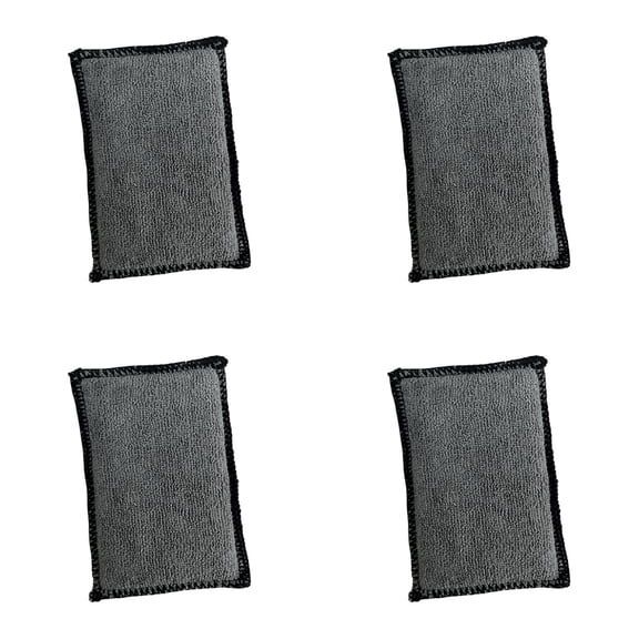 4PCS Auto Detailing Scrub Pads & Microfiber Car Wash Sponges,Interior Cleaning Sponge for Leather Car Seats, Professional Scrubbing Sponge for ,Upholstery Interior Detailing Applications