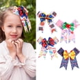 thumbnail image 1 of 4PCS Back to School Hair Bows Alligator Clips for Girls Gift Ribbon Hair Barrettes Accessories Clips for School Kindergarten Large Hair Bow Clip, 1 of 5