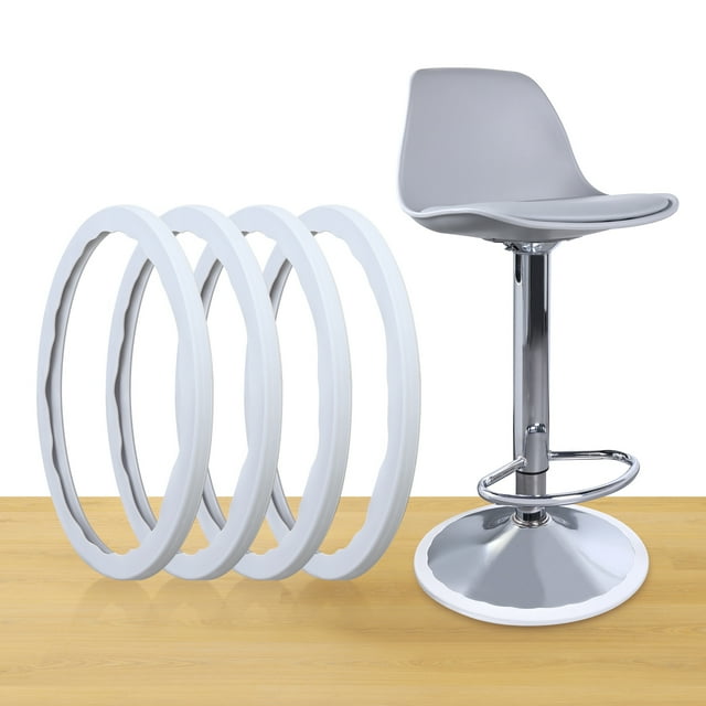 4PCS Bar Stool Base Ring Silicone Pads Bar Stool Floor Protectors for