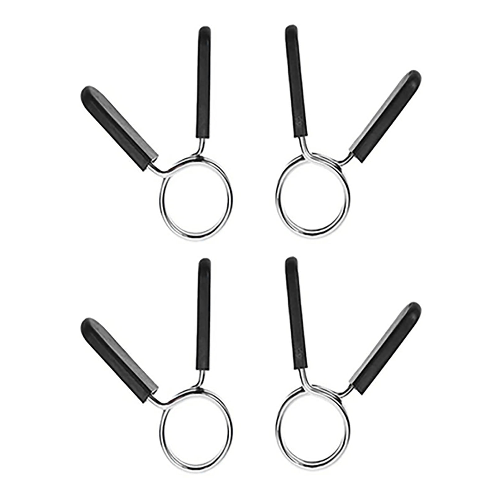 4PCS Barbell Spring Clip 3.2mm Wire Diameter 2 Turns Barbell Clamp