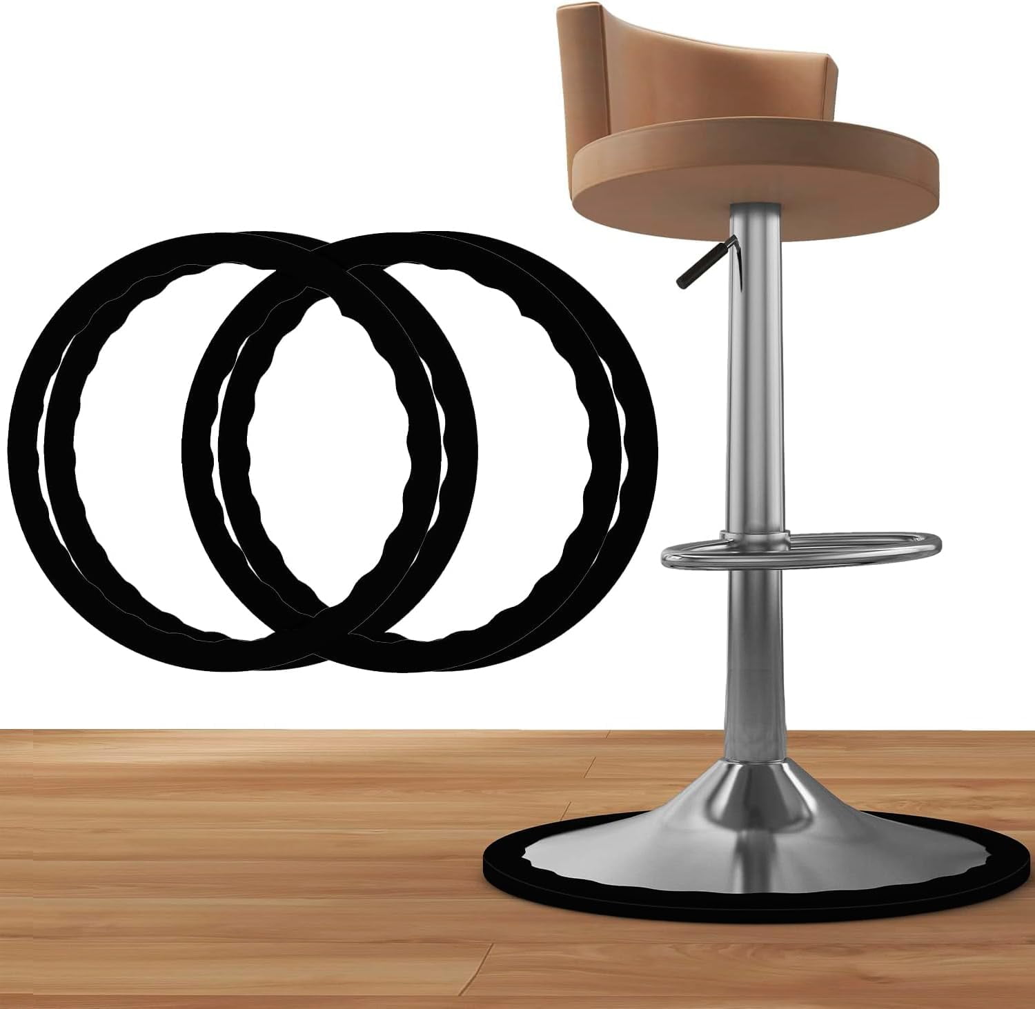 4PCS Barstool Base Ring Silicone Pads Bar Stool Floor Protectors for