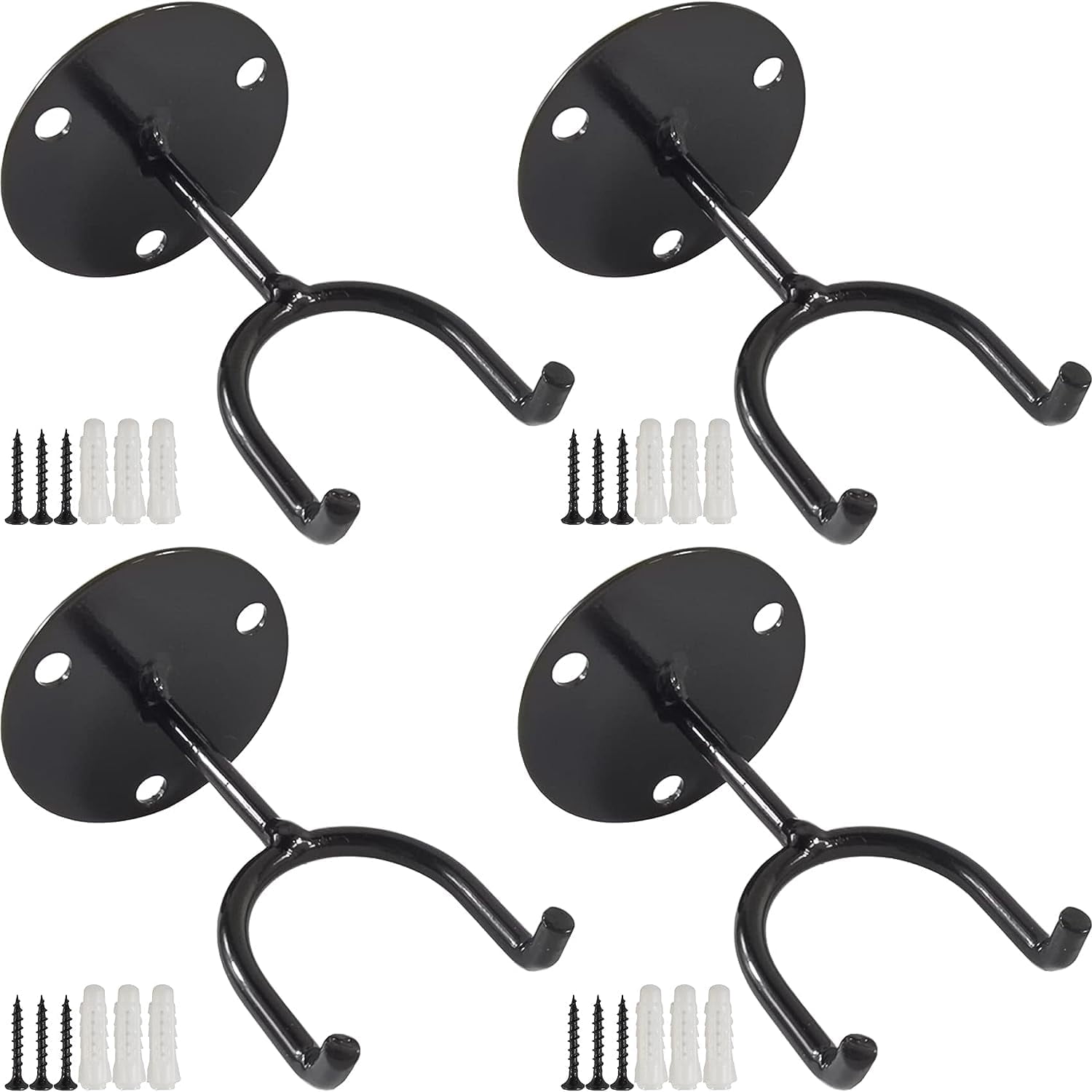 4PCS Baseball Bat Display Holders Wall Mounted Rack for Softball Black ...
