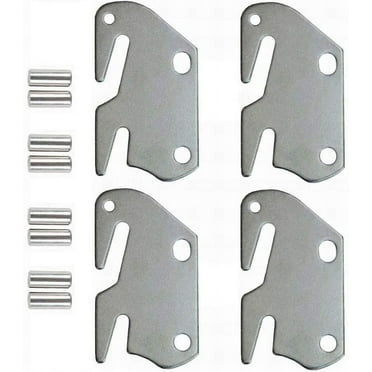 4PCS Bed Rail Hooks,Bed Rail Brackets,For Headboard Replacement,Bed Brackets For Bed,Frame,With Pins For Beds Frame,For Wooden Bed Frame, Wooden Headboard,Footboard Frame
