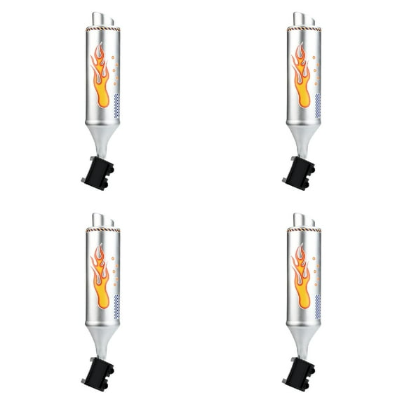 4PCS Bike Turbo Pipe Exhaust System Sound Motorcycle Megaphone Unicoco Bicycle Exhaust Sound System Pit Bike Exhaust with Sound Effect Turbo Exhaust Pipe Motorcycle Noise Maker for Cycling