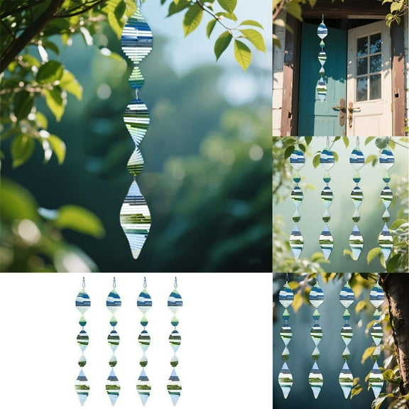 4PCS Bird Scare Devices â Highly Reflective 3D Bird Deterrents, Shiny Wind Spinners for Outdoor Garden, Patio, Yard â Scare Away Birds, Pigeons, Woodpeckers â Effective & Decorative Gift