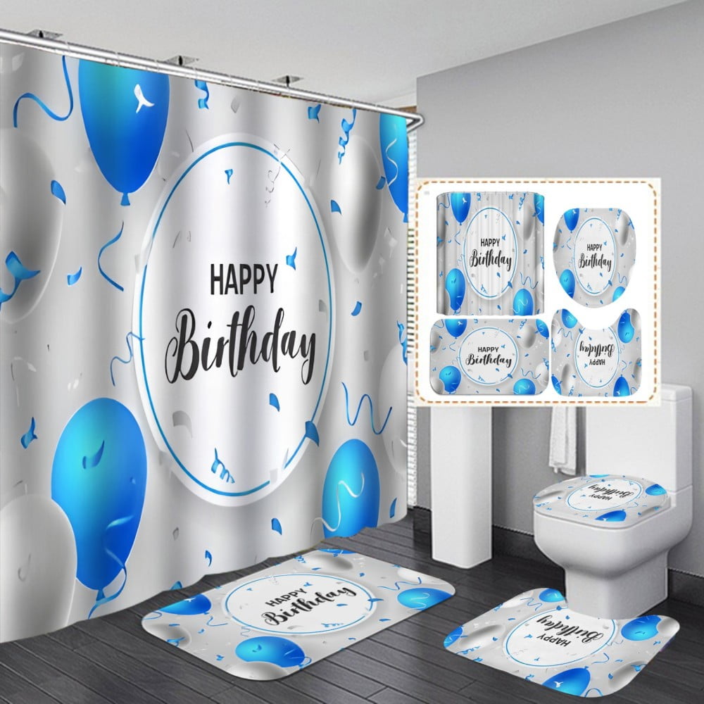 Uncle Sam Balloon Pattern Print Bathroom Shower Curtain