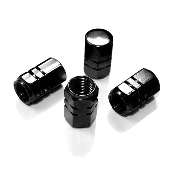 4PCS Black Aluminum Tire Wheel Rims Stem Air Valve Caps Tyre Cover Auto Car