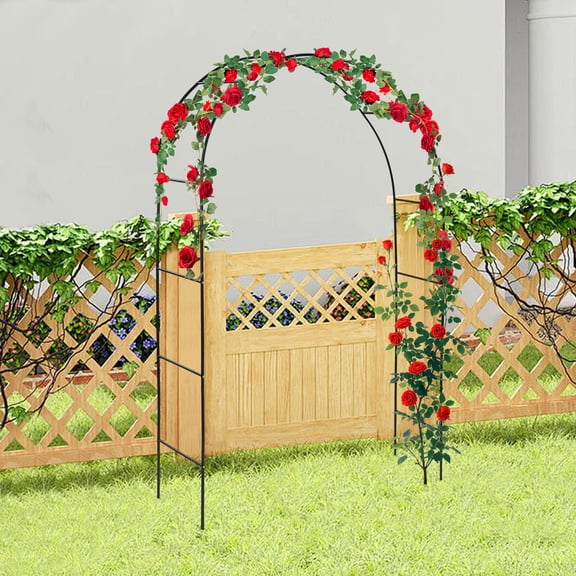 4PCS Black Floor-mounted Garden Arches for Engagement Bridal Anniversary Dance Ball Celebration Decor Photography Background