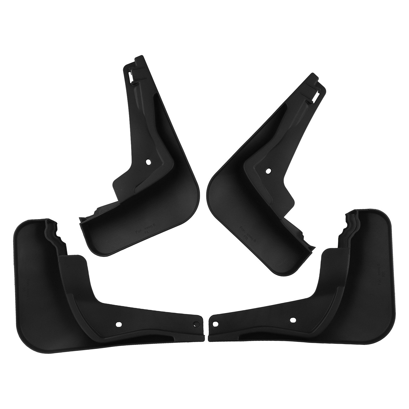 4 piezas de protectores contra salpicaduras negros para Hyundai Ioniq 6 2022+