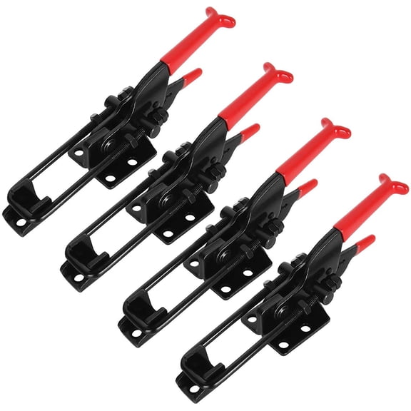 4PCS Black Toggle Latch Clamp Self-Lock Adjustable Toggle Clamp 770LBS Holding Capacity Heavy Duty Toggles Latch Hasp Clamps For Door, Box Case Trunk, Quick Release Smoker Pull Latch (GH-431)
