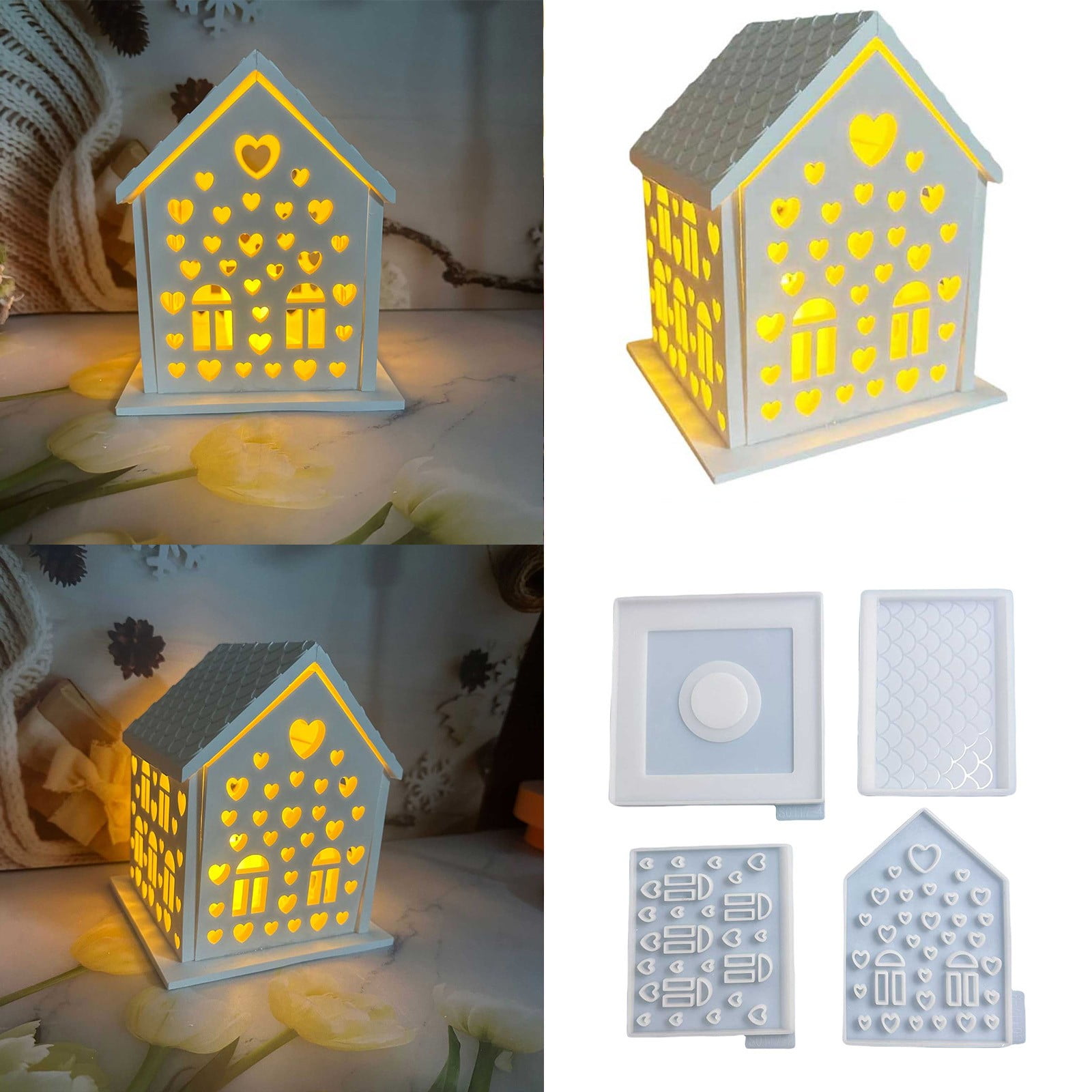 4PCS Blind Barber Candle Alabaster Candle Holder Thin for Candlesticks