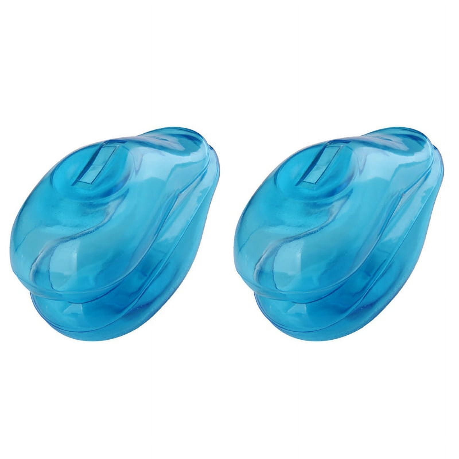 4PCS Blue Clear Silicone Ear Cover Hair Dye Shield Protect Salon Color