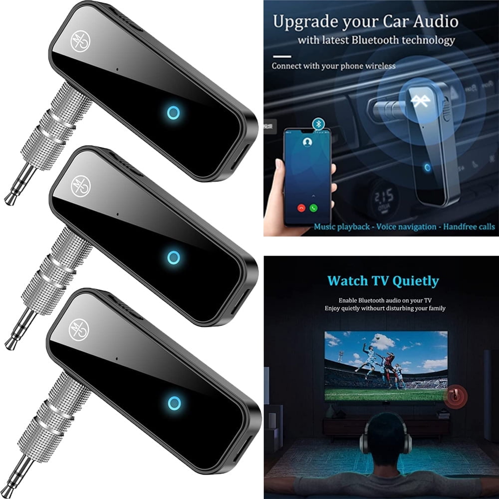 4PCS Bluetooth 5.0 Adapter 3.5mm Jack Aux Dongle, 2-in-1 Wireless ...