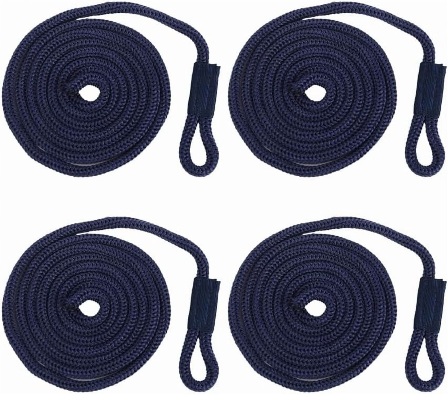 4PCS Boat Fender Lines, 59 Inch Sturdy Boat Dock Lines Marine Rope For ...