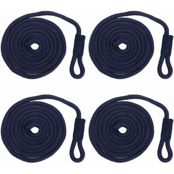 4PCS Boat Fender Lines, 59 Inch Sturdy Boat Dock Lines Marine Rope For Docking Boat Marine Mooring