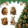 thumbnail image 1 of 4PCS Book Lover Ornaments, 2D Acrylic Animal Reading Charms for Christmas Tree, Librarian Teacher Gift Set, Bookworm Literary Gifts, Cartoon Bear Rabbit Fox Hanging Pendants for Holiday Decor, 1 of 7