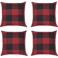 thumbnail image 1 of 4PCS Buffalo Check Plaid Throw Pillow Covers Farmhouse Outdoor Pillow Cushion Case Cotton Linen for Home Decor, 18 x 18 Inch, 1 of 6