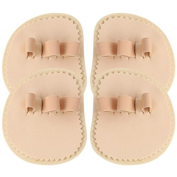 4PCS Bunion Pads, Hammer Toe Support Toe Splint for Toes, Cushion Brace Metatarsal Pads Support Loop for Claw Curled, Curled, Crooked Toe, Toe Straightener(Triple Toe)