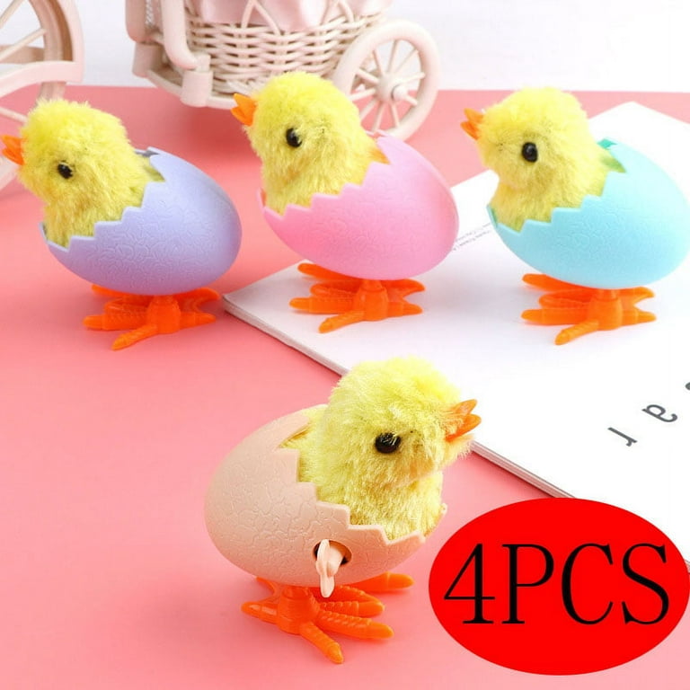 4PCS Bunny Jumping Chick Wind Up Toys Novelty Chicken Hopping Windup Toy  for Kids Toddlers Easter Egg Hunt Basket Stocking Stuffers Party Favors Bag  Fillers Birthdays Gifts 