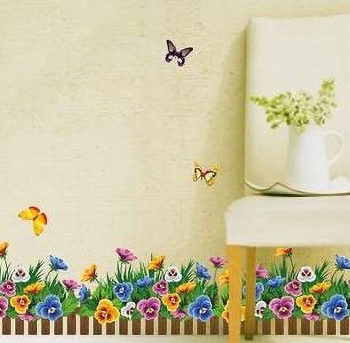 4PCS Butterfly Grass Wall Sticker Vinyl Mural Decal Wall Sticker for ...