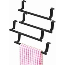 4PCS Cabinet Door Towel Bar, 9 Inch Long Dishwashing Towel Rack, Stainless Steel Towel Holder, Over The Door Hand Towel Hanger for Kitchen Bathroom Cupboard